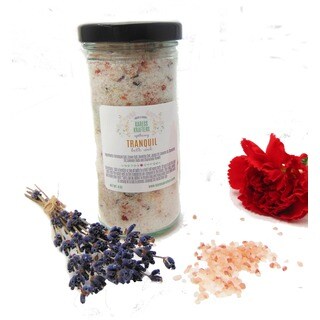 Tranquil Bath Salts with Himalayan, Chamomile and Lavender, Natural Soak by Karess Krafters Apothecary