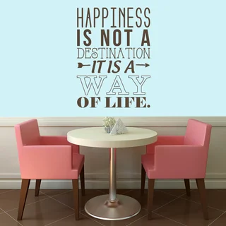 Happiness Is a Way of Life Wall Decal 26-inch Wide x 36-inch Tall