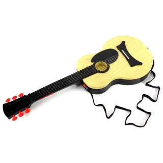 Classic Kid's Battery Operated Children Toy Guitar Instrument with Shoulder Strap, Steel Strings, Plays 15 Pre-Recorded Tunes