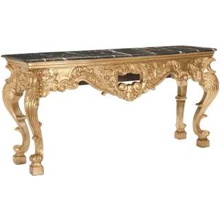 Safavieh Couture High Line Collection Isadore Acacia Marble Gold Leaf Console Storage Table