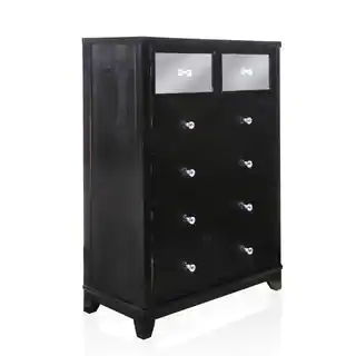Furniture of America Divonne Modern Black 6-Drawer Chest (image)