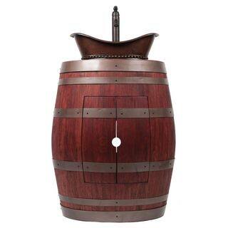 Premier Copper Products Wine Barrel Cabernet Finish Vanity Package with Bath Tub Vessel Sink and Vessel Filler Faucet