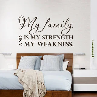 Brown Quote My Family Wall Art Decal Sticker