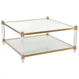 Safavieh Couture Collection Isabelle Bronze Brass Coffee Table