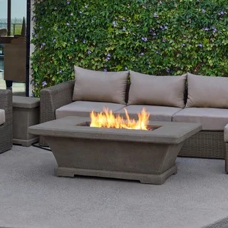 Real Flame Monaco Low Rectangle Fire Table Glacier Gray