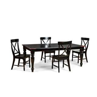 Roanoke Black Hand Rubbed 60 to 78-inch Dinette Table