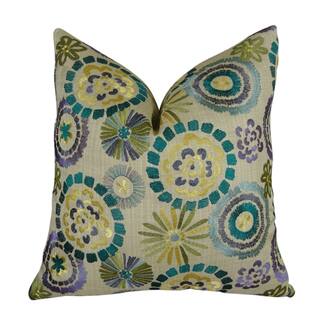 Plutus Violet Electron Handmade Double-sided Throw Pillow