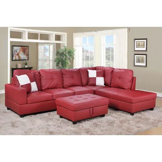 Urbania Red Right Hand Facing Sectional