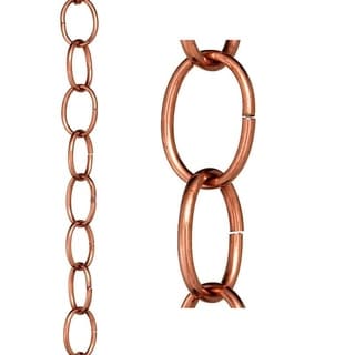 Small Single Link Rain Chain Polished Copper by Good Directions