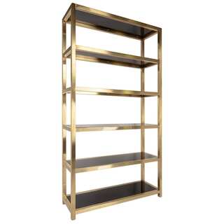 Safavieh Couture Collection Musetta Gold Stainless Steel Storage Bookcase