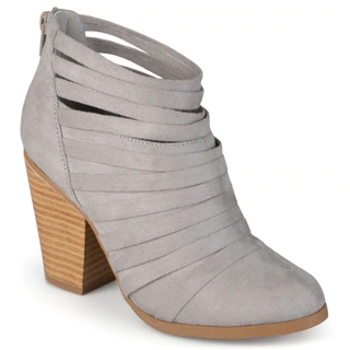 Journee Collection Women's 'Selena' Faux Suede Strappy Ankle Booties