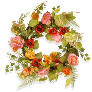 National Tree Company Spring Flower 22-inch Wreath
