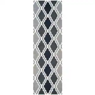 Rizzy Home Country Collection Multicolored Trellis Runner Rug (2'6 x 8')