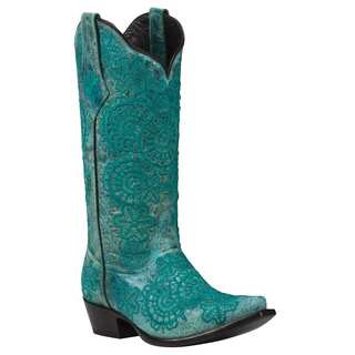 Black Star Leather Medina Turquoise Boot