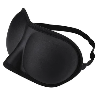 Zodaca Black 3D Soft Sleeping Eye Shades Travel Spa Mask