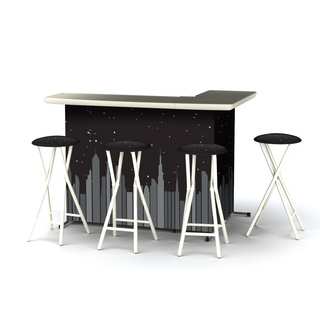 Best of Times Nightscape Portable Patio Bar with Stools