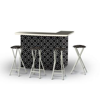 Best of Times Lewis Lattice Portable Patio Bar with Stools