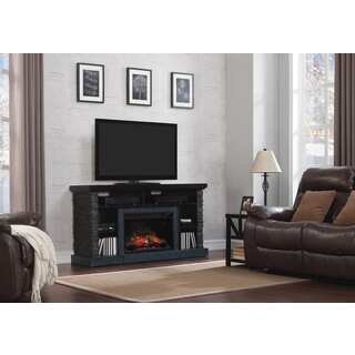 Matterhorn TV Stand for TVs up to 65-inch with 26-inch Electric Fireplace - Caribbean Mahogany