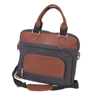 Canyon Outback Jonah 14-inch Wool and Leather Laptop Briefcase