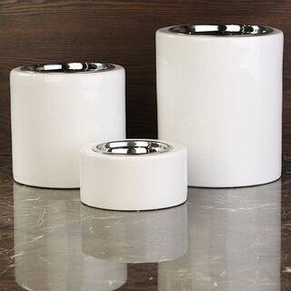 Unleashed Life High-Rise White Collection Pet Bowls