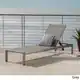 Cape Coral Outdoor Aluminum Adjustable Chaise Lounge by Christopher Knight Home - Thumbnail 0