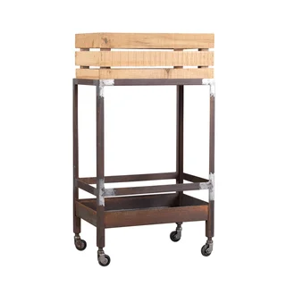 Pine and Iron Drink Cart