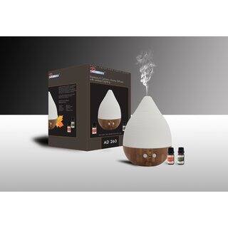 Pursonic AD260 Bamboo and Ceramic Aroma Diffuser with Ambient Lighting and 2 Aromatherapy Essential Oils