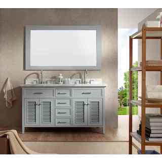 Kensington 61-inch Double Sink Grey Vanity Set
