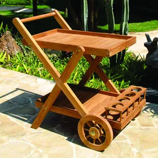 Vineyard Teak Wood Serving Cart (Indonesia)