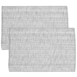 Grey Cotton Two-tone Placemats (Set of 2, 4 or 6)