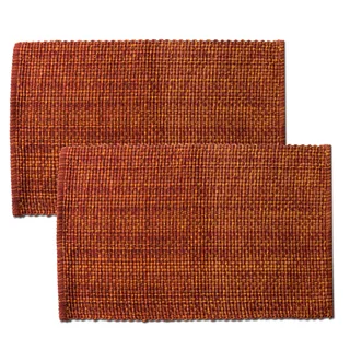 Rust Cotton Two-tone Placemats (Set of 2, 4 or 6)