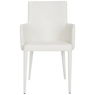 Safavieh Mid-Century Dining Summerset Modern White Arm Chair