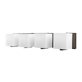Alico Borg Oil Rubbed Bronze and White Opal Glass 4-light Vanity