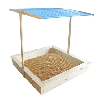 Homewear Wood Sand Box with Canopy