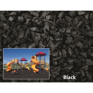 NuPlay Black Rubber Mulch 75 Cubic Foot Pallet