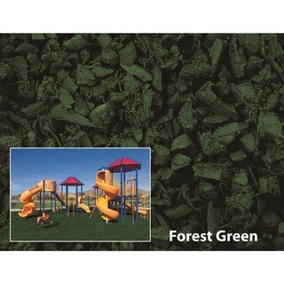 NuPlay Forest Green Rubber Mulch 75 Cubic Foot Pallet