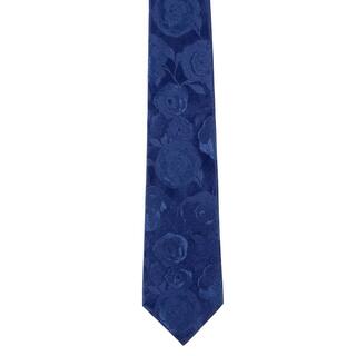Davidoff 100-percent Silk Blue Floral Neck Tie