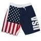 Thumbnail 1, Men's American Flag USA Board Shorts.