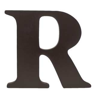 Little Haven Espresso Hanging Wall Letter R