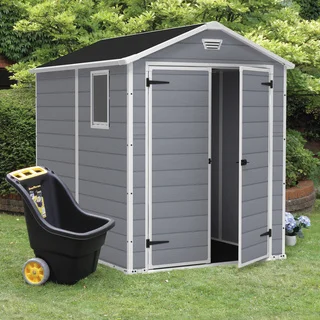 Keter Manor 6 x 8 ft. Outdoor Grey Storage Shed