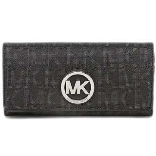 Michael Kors Fulton Black/ Silver Carryall Wallet