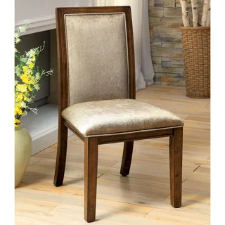 Furniture of America Berla Country Style Walnut Side Chair (Set of 2)