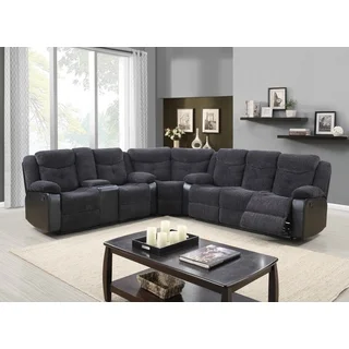 Reclining 3-piece Jasmine Mouse Grey Sectional