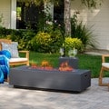 Christopher Knight Home Santos Outdoor 56-inch Rectangular Propane Fire Table with Tank Holder