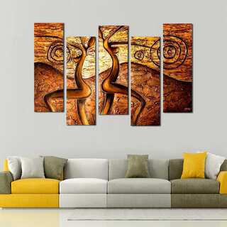 Hand-painted African Textured Art Painting 424