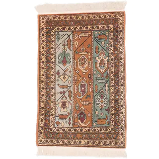Ecarpetgallery Hand-knotted Persian Ardabil Brown Wool Rug (1'11 x 3')