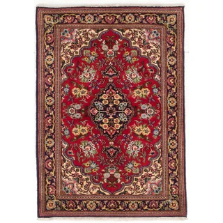 Ecarpetgallery Hand-knotted Persian Qum Red Wool Rug (2'9 x 3'10)
