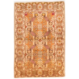 Ecarpetgallery Hand-knotted Persian Ardabil Brown Wool Rug (3'11 x 5'10)