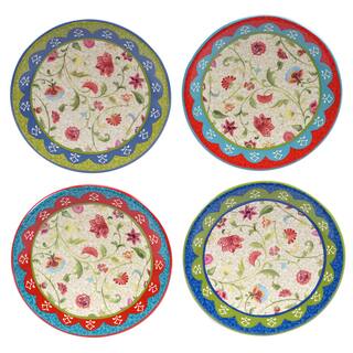 Certified International Anabelle 6" Canape Plates (Set of 4) Assorted Designs