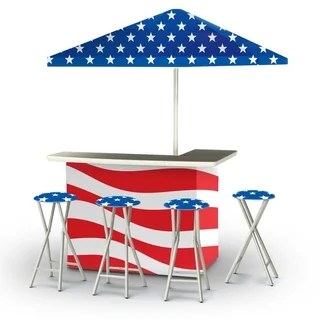 Best of Times Patriotic Portable Deluxe Bar